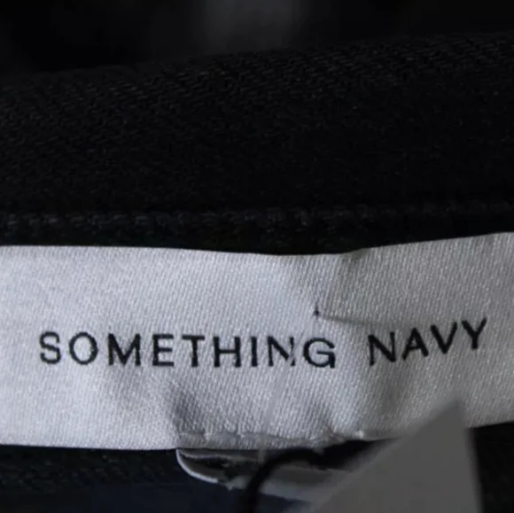 Something Navy Womens Denim Ruffled Button Up Jean Jacket Black Size XXS - Picture 4 of 5